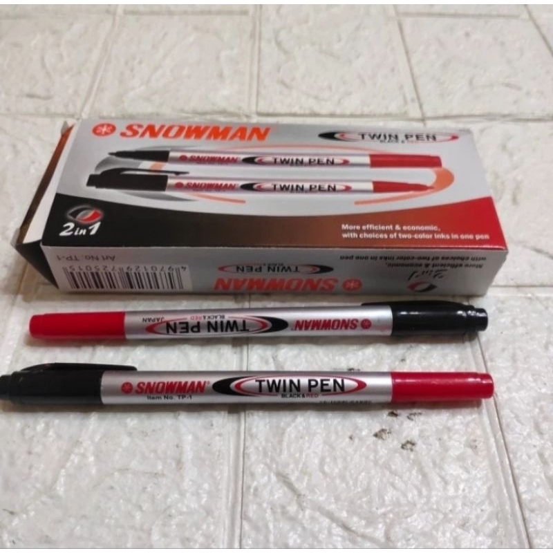 

TWIN PEN SNOWMAN ISI 12 PCS