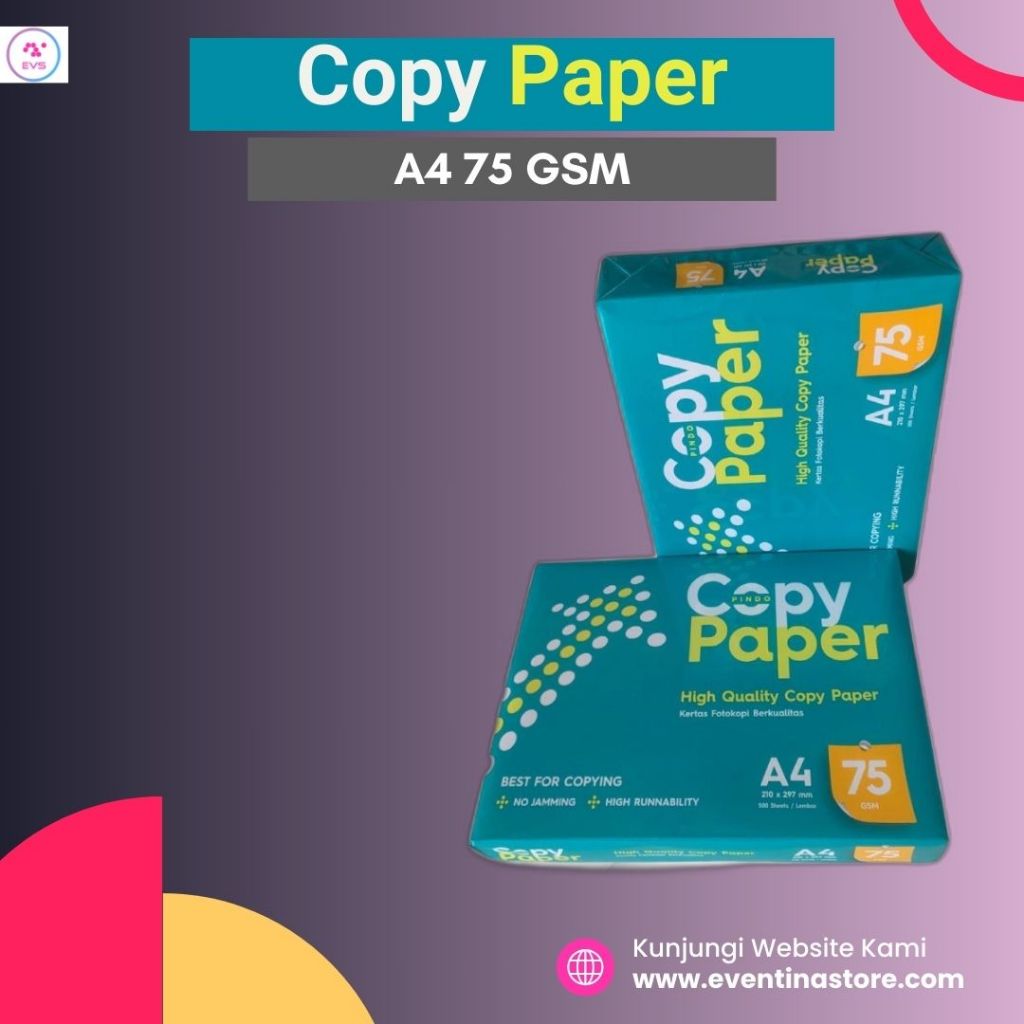 

Copy Paper A4 | Kertas HVS 75 Gsm Per RIM