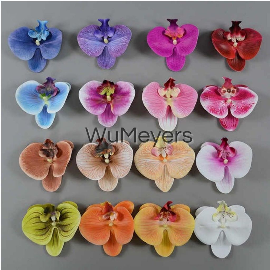 WM KELOPAK KUNTUM ANGGREK BAHAN LATEX PREMIUM ORCHID - KEPALA ANGGREK UNTUK HIASAN MAHAR WEDDING & L