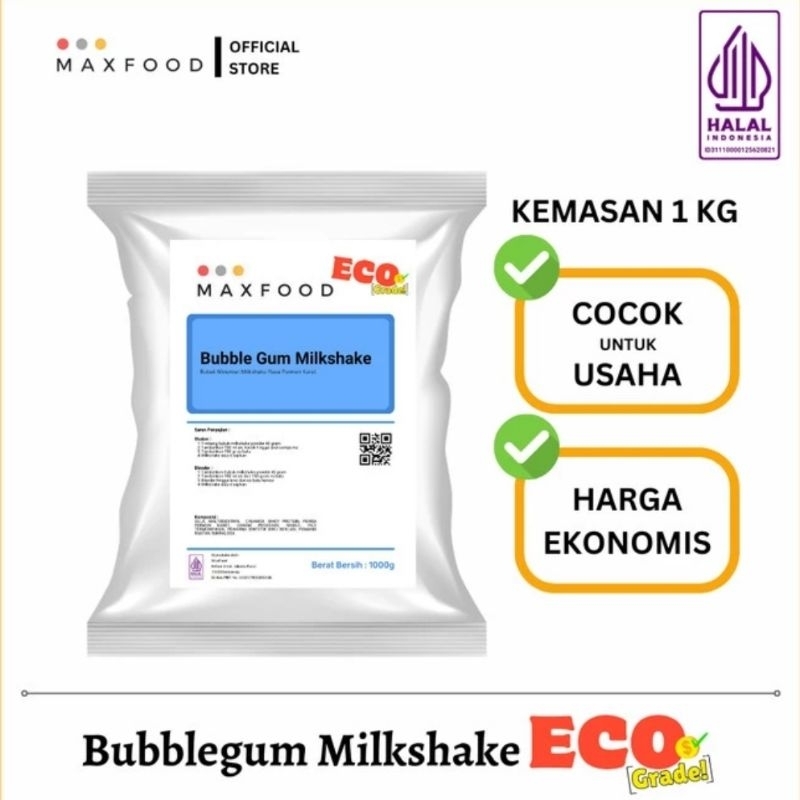 

MAXFOOD BUBBLEGUM MILKSHAKE ECO