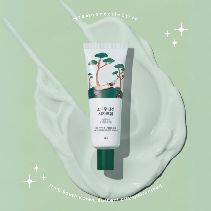 ROUND LAB Pine Calming Cica Cream 50ml - RoundLab PH Balanced Watery Gel Pinus Densiflora Leaf Extra
