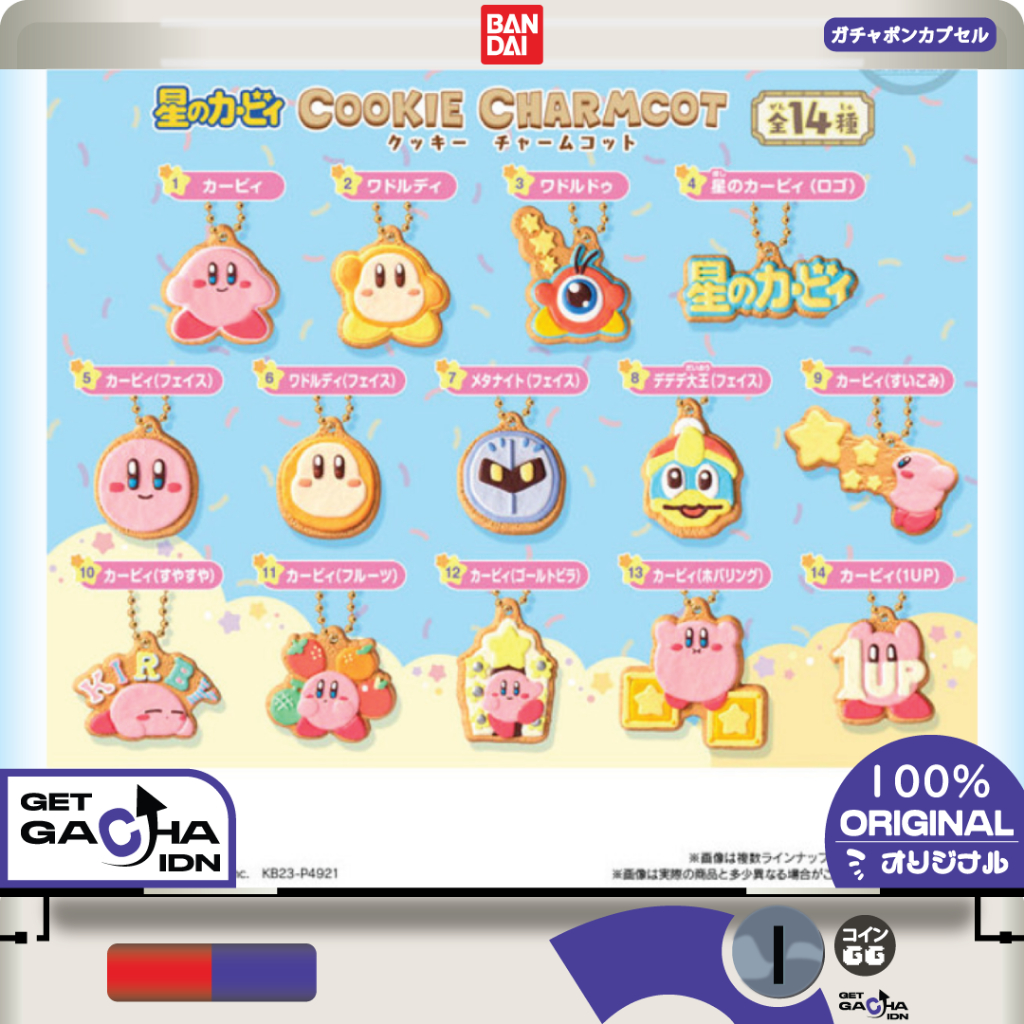 Mystery Pack Kirby Cookie Charmcot With Chewing Gum vol.1 Jepang Ori