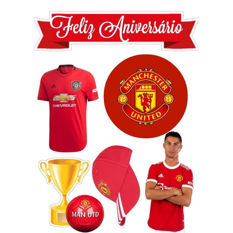 Topper cake tema Cristiano Ronaldo Al Nassr/MU/Real Madrid/Juventus