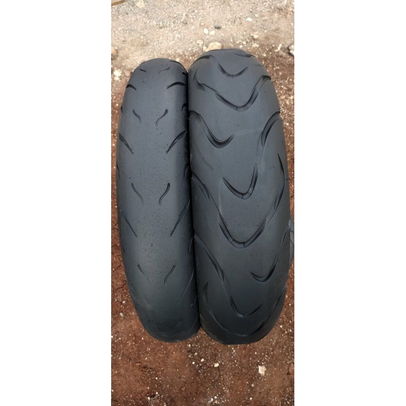 sepasang ban soft ring 17 tubles corsa-fdr ukuran 120/60+130/70