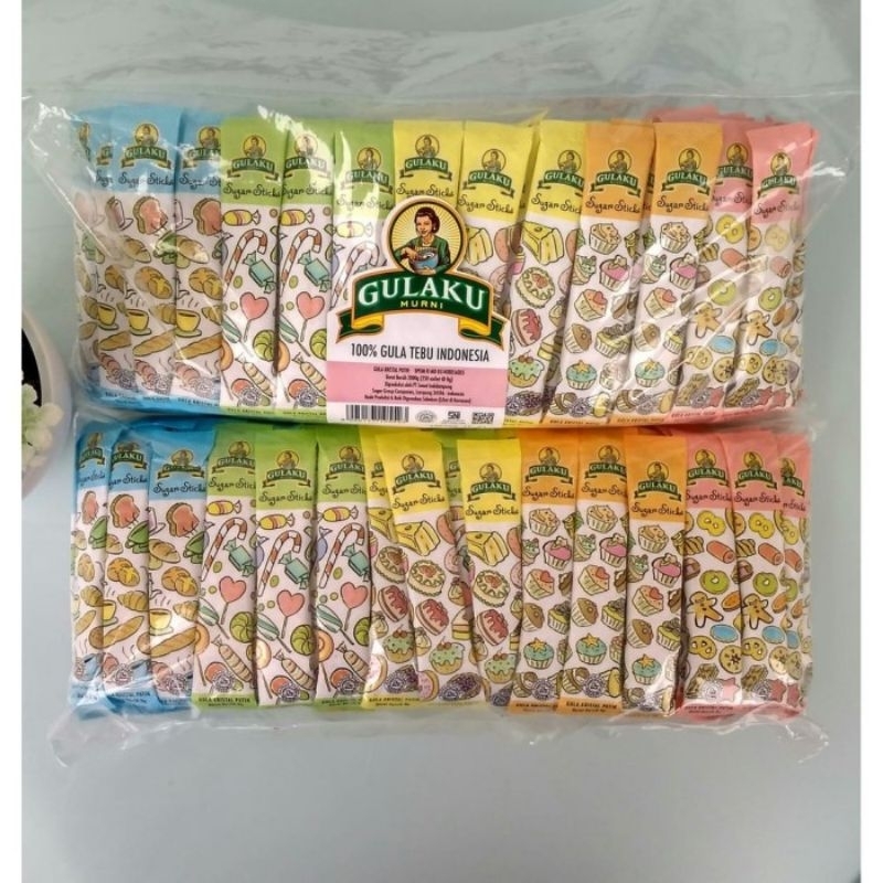 

Gulaku stik gula pasir premium Isi 125pcs