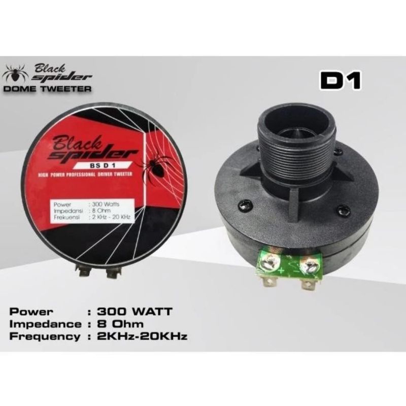 DRIVER TWEETER BLACKSPIDER SISTEM DRAT BS D1 ORIGINAL