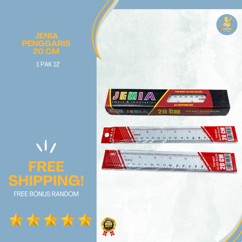 

Jenia Penggaris 20 Cm 1 Pack 12 Harga Terjangkau + Free Bonus Random!!
