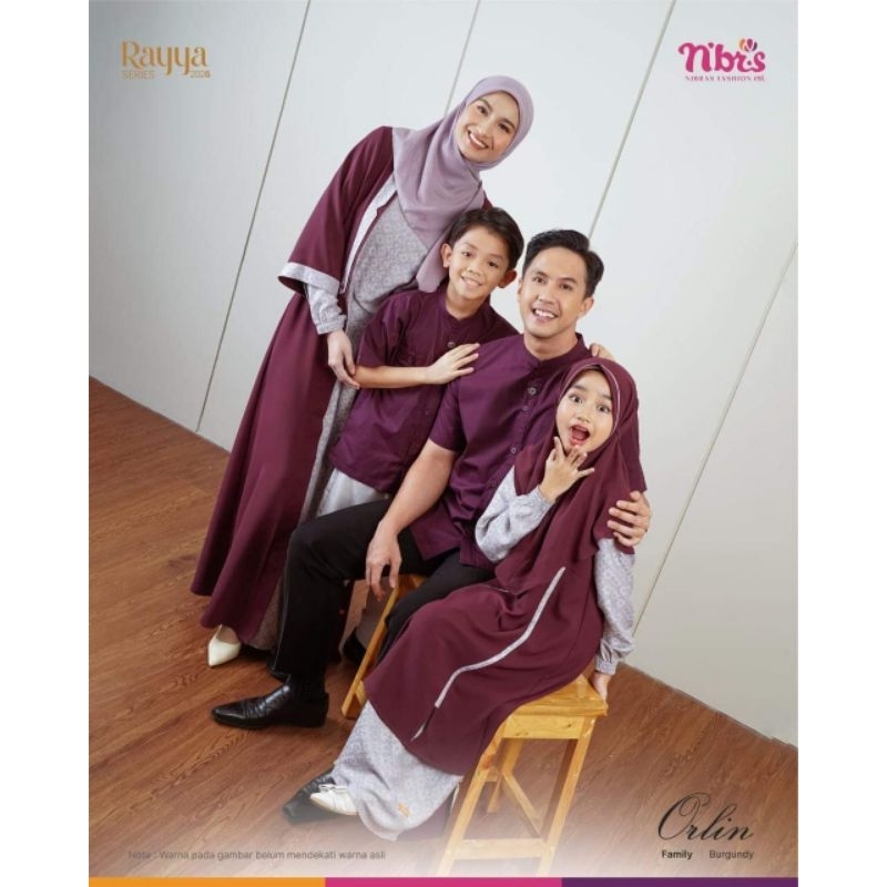 Nibras Sarimbit Orlin Burgundy/Nibras Orlin/Orlin Burgundy/Sarimbit Nibras 2025/Sarimbit Keluarga/Ba