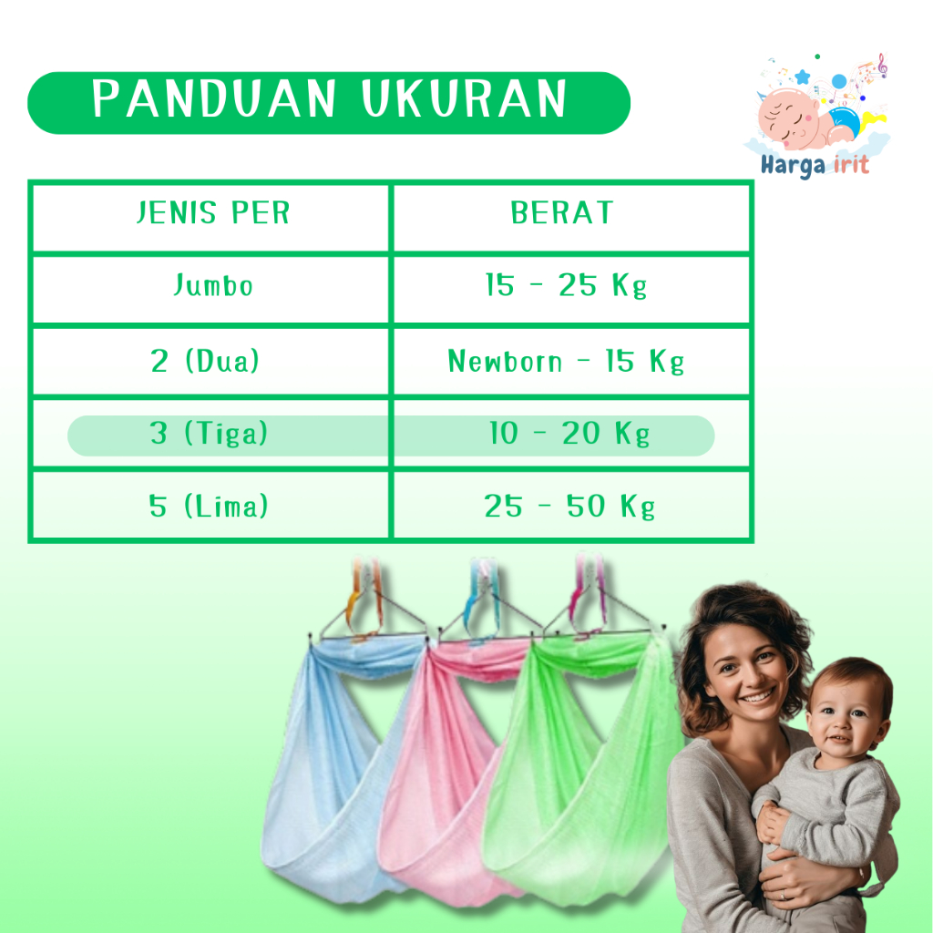 Ayunan Bayi Per 3 AYUNKU - Ayunan Bayi AYUNKU per 3 Set Kelambu