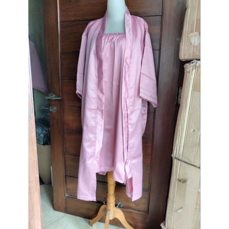 Kimono Satin Set kemben panjang 110