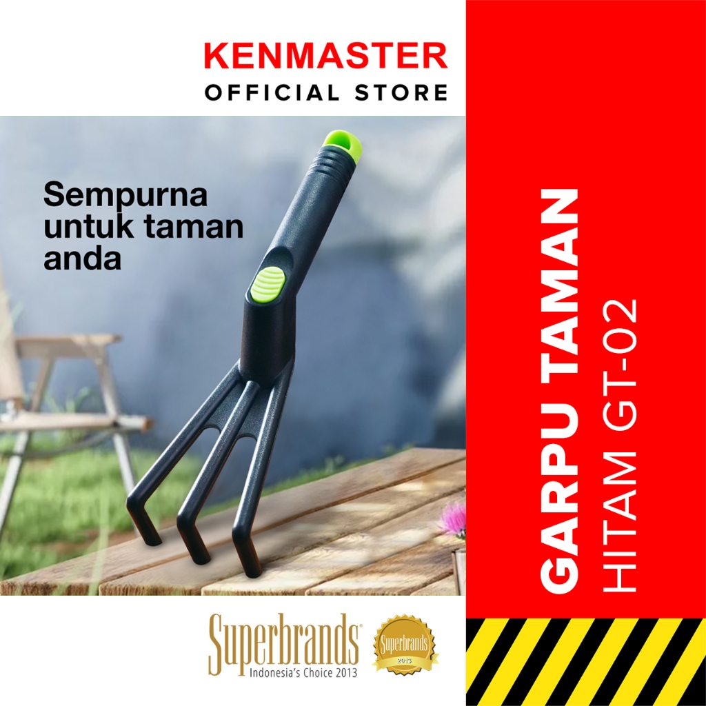 Kenmaster NEW Alat Kebun - Garpu Hitam Plastik / Garpu Taman / Garden Tool - GARD018