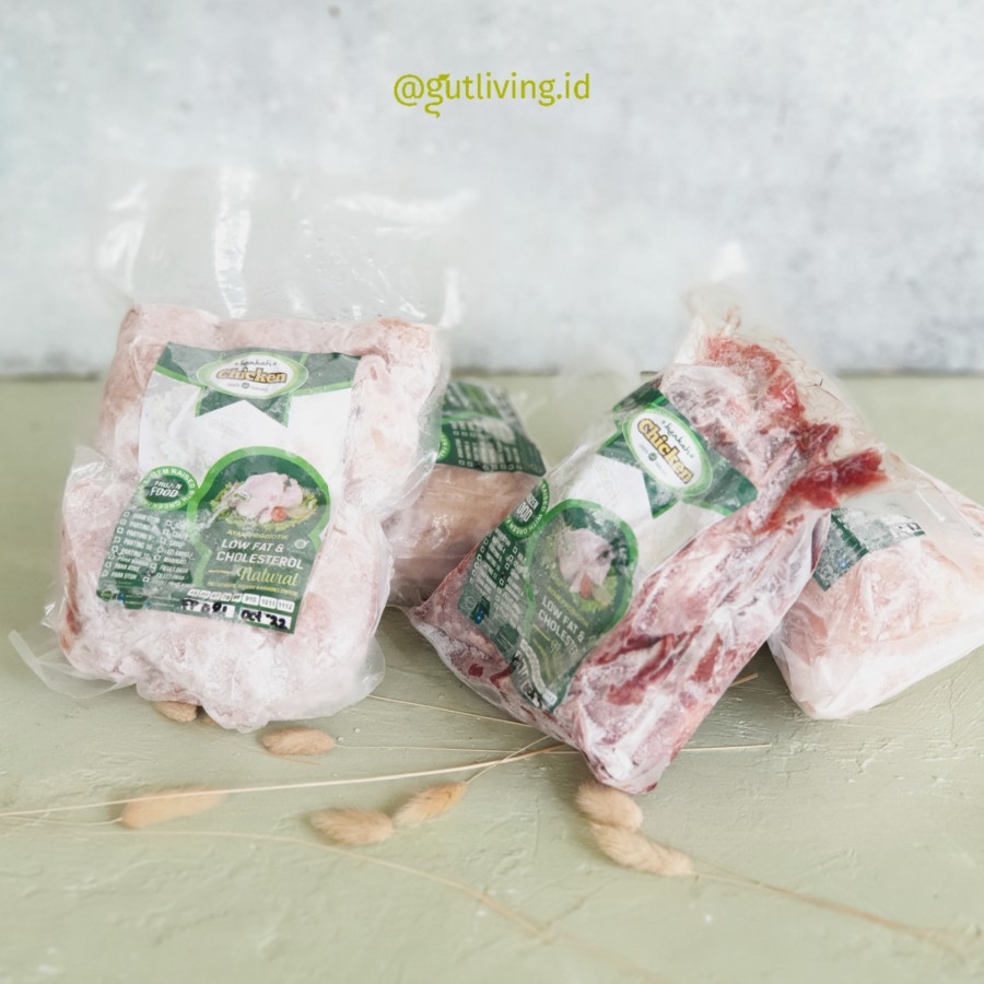 

Ayam Negeri Organik Berkah Chicken 500 gr (Kulit Ati Fillet Paha Dada Giling)