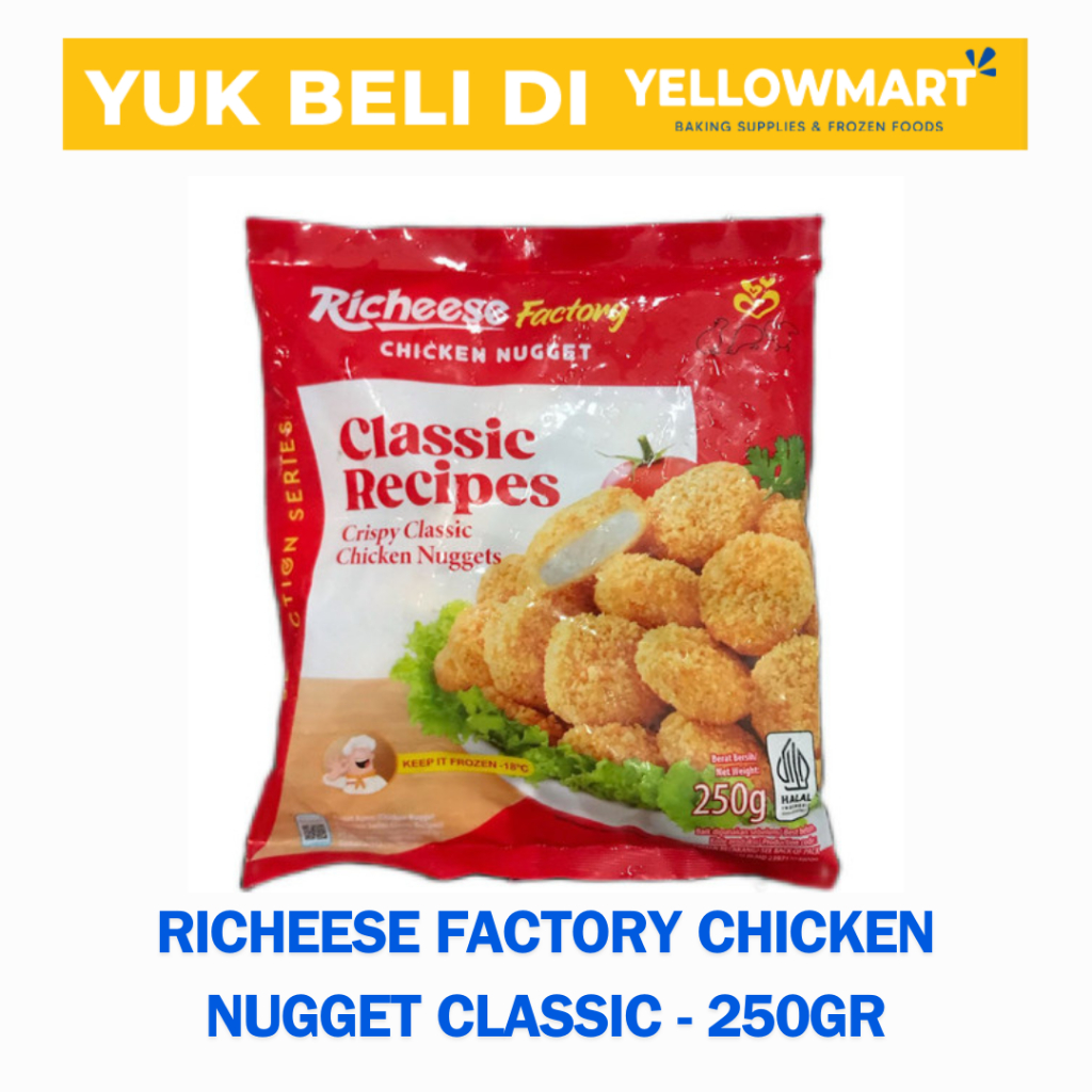 

Richeese Factory Classic Recipes Chicken Nugget Naget Ayam - 250gr