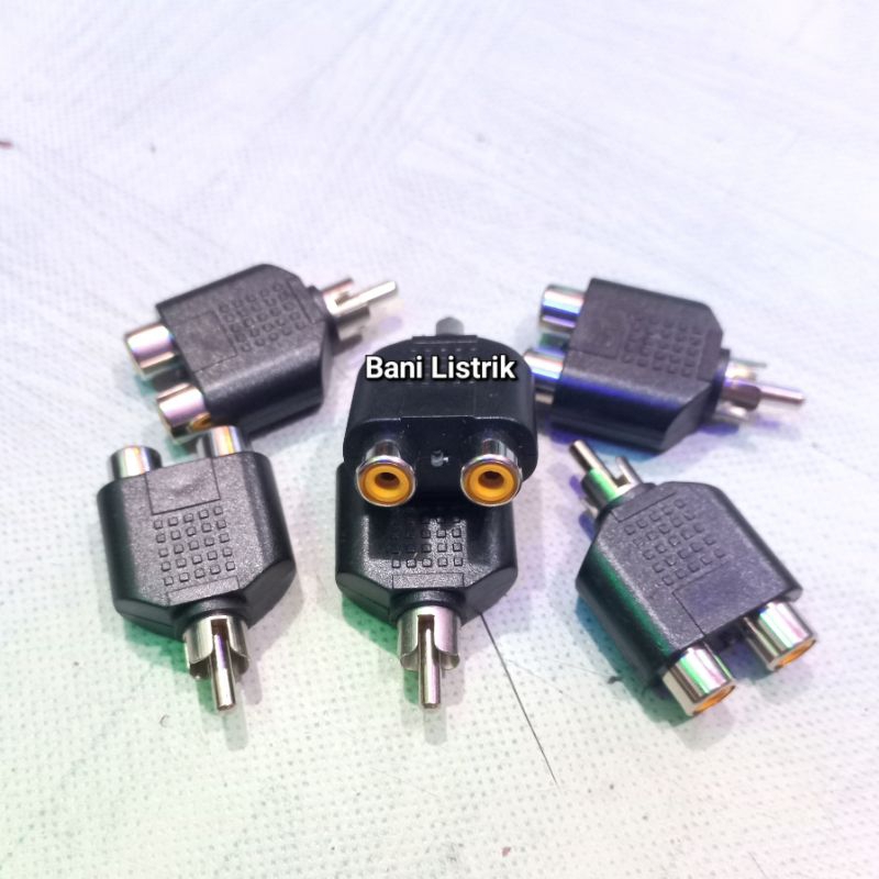 Jack Splitter Audio Jek Y RCA to RCA Sambungan RCA