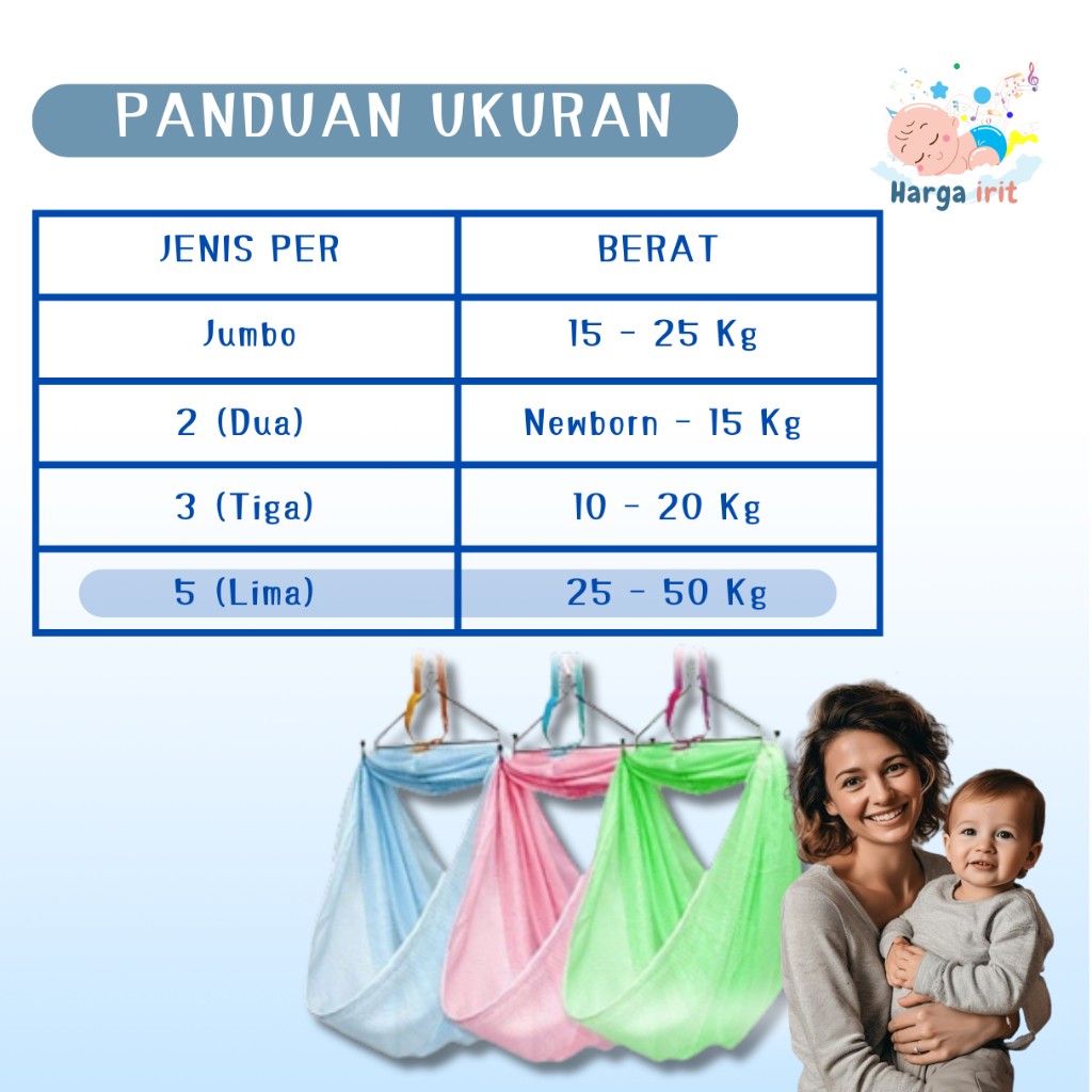 Ayunan Bayi Per 5 AYUNKU - Ayunan Bayi AYUNKU per 5 Set Kelambu