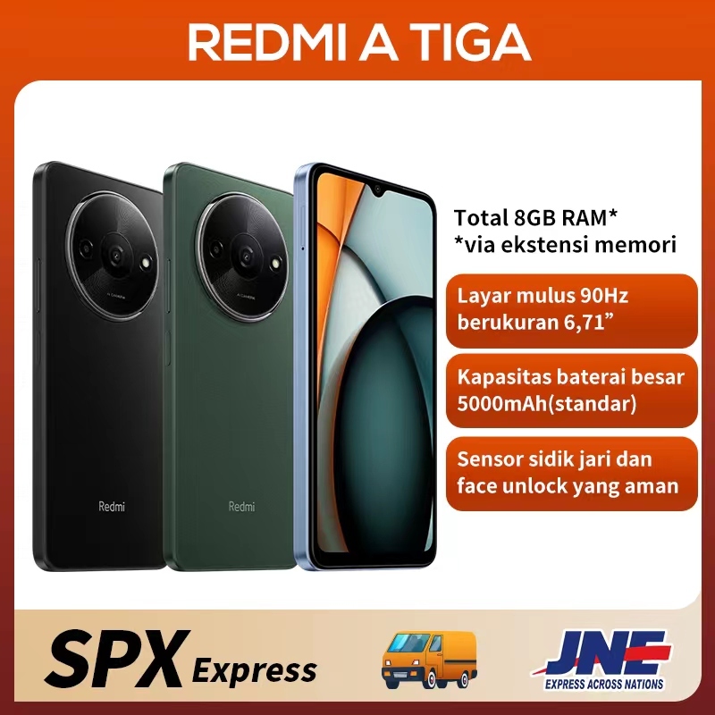 HP REDMI A3 SMART PHONE RAM 8GB/256GB REDMI A3 GARANSI TOKO 1 TAHUN 100%ori Redmi A3