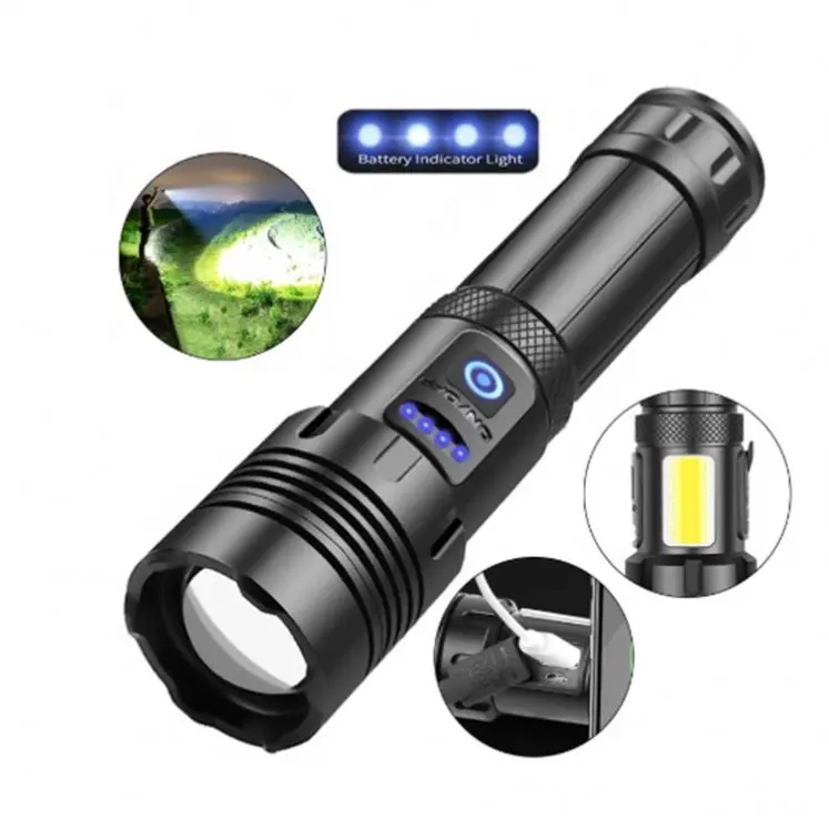 Super Terang Paket lengkap Senter LED Tactical 100000 Lumens