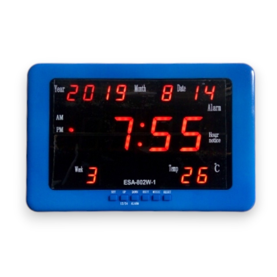 ESA Jam Dinding Digital LED Clock 30cm 804