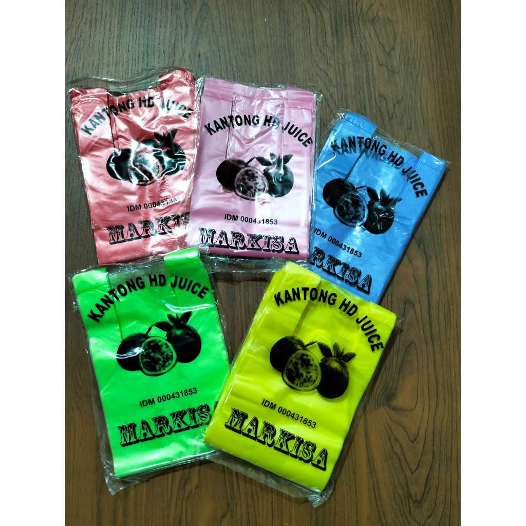 Kantong Plastik Gelas HD 1 Cup Bening & Warna 10x30 cm Markisa ICUP