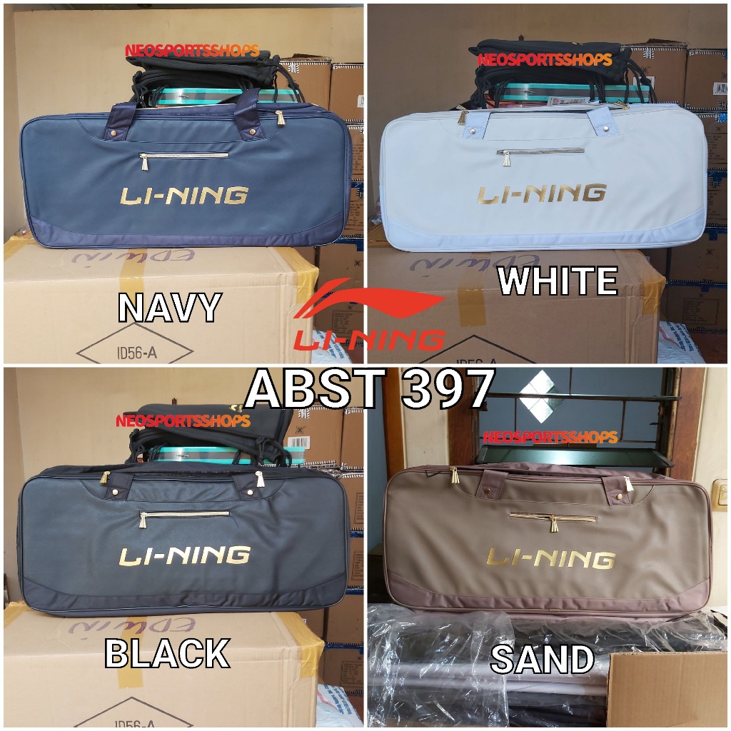 Tas Raket Badminton Lining Kotak Jinjing ABST 397 Original