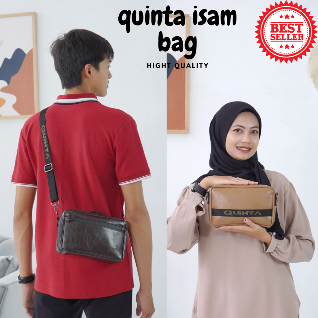 Quinta Isam Bag Tas clutch bag pria wanita waterproof bahan sintesis leither