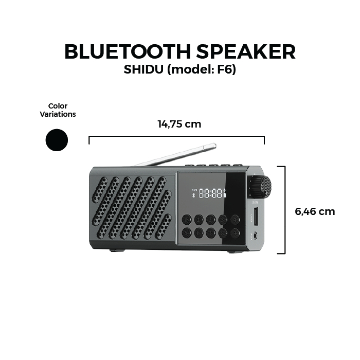 SHIDU F6 5W Speaker Bluetooth with FM Radio / Speaker Portable / Bluetooth Speaker