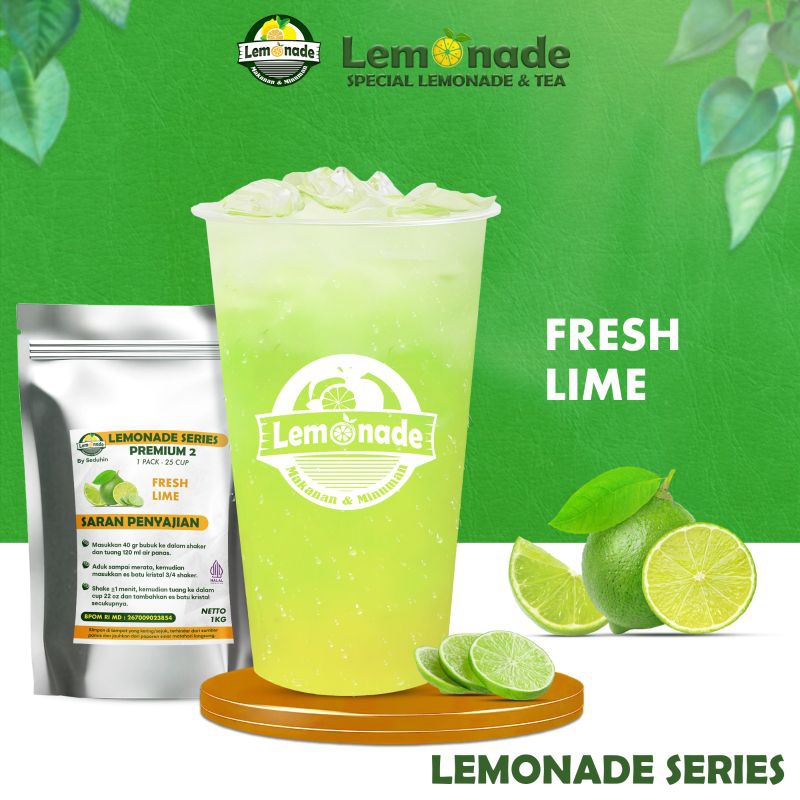 

LEMONADEOFFICIAL - Fresh Lime - Jeruk Nipis 1KG Bubuk Minuman