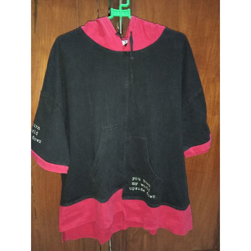 hoodie lengan pendek