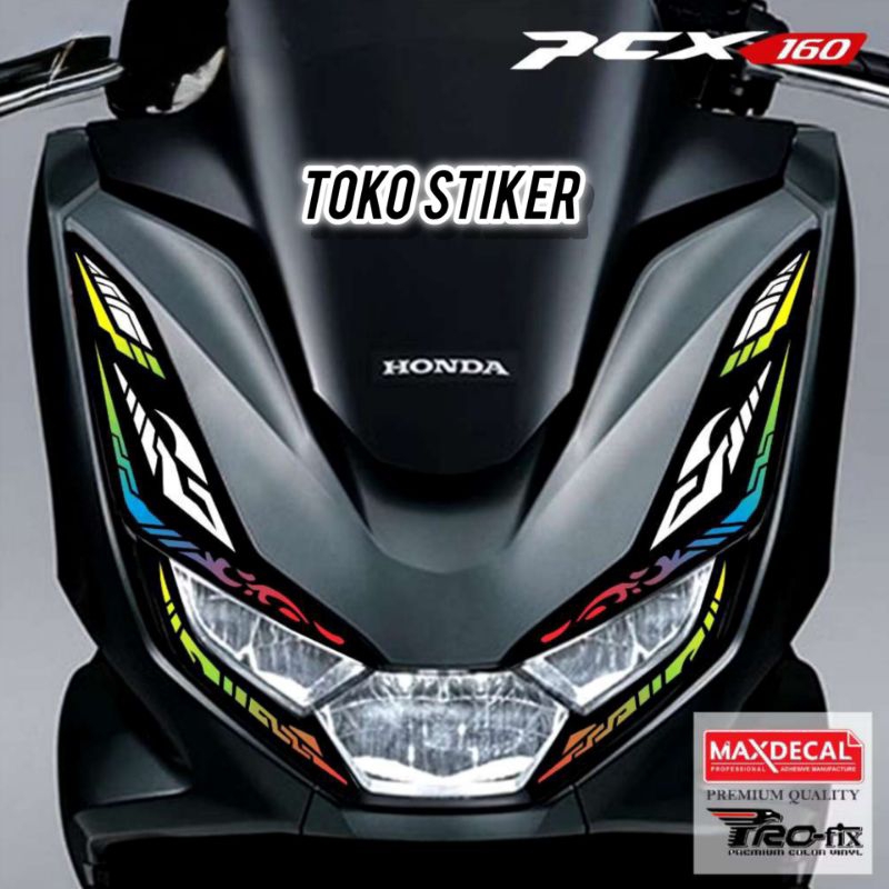 Stiker Lampu PCX 160 Motif Pelangi - DekorasiKeren untuk Motor Anda