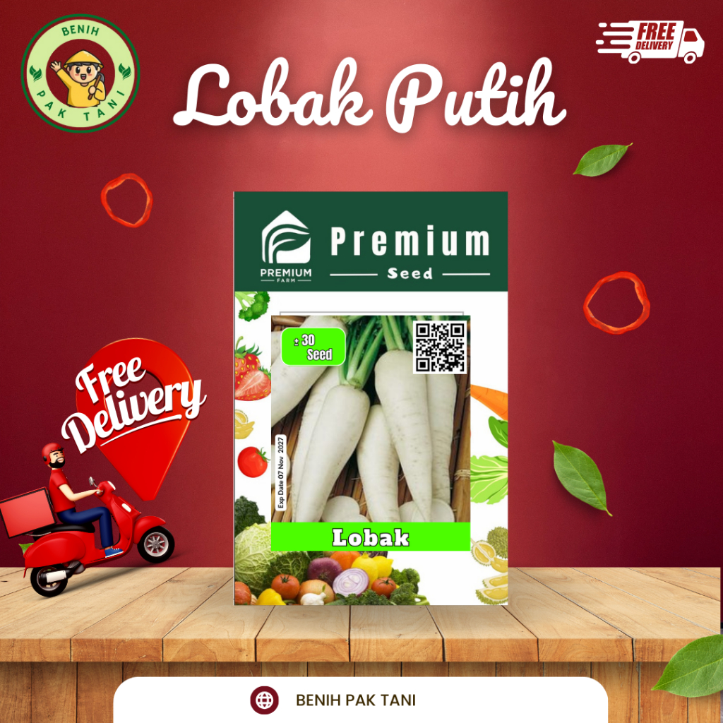 Benih LOBAK PREMIUM SEED Lobak putih Unggul