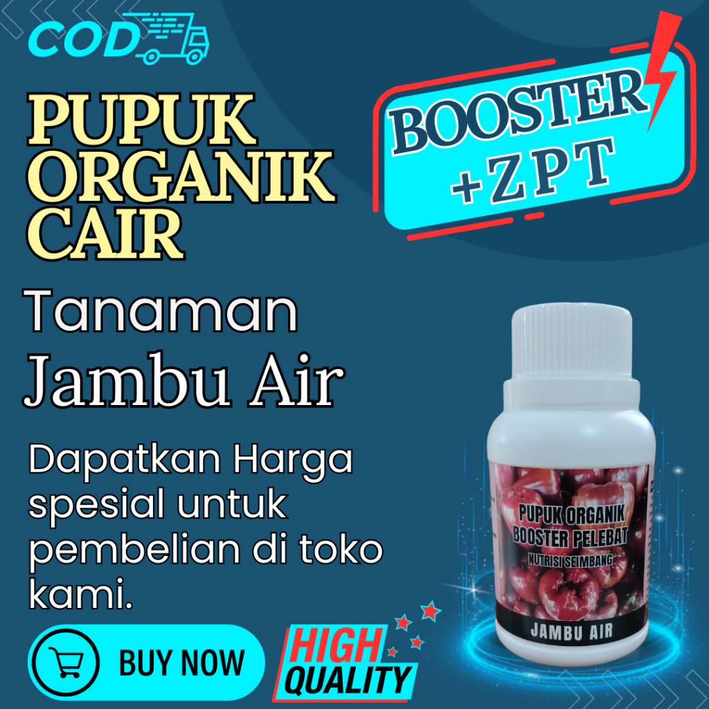 Pupuk Cair Hormon ZPT  Pelebat Penyubur Perbesar Tanaman Buah Jambu Air