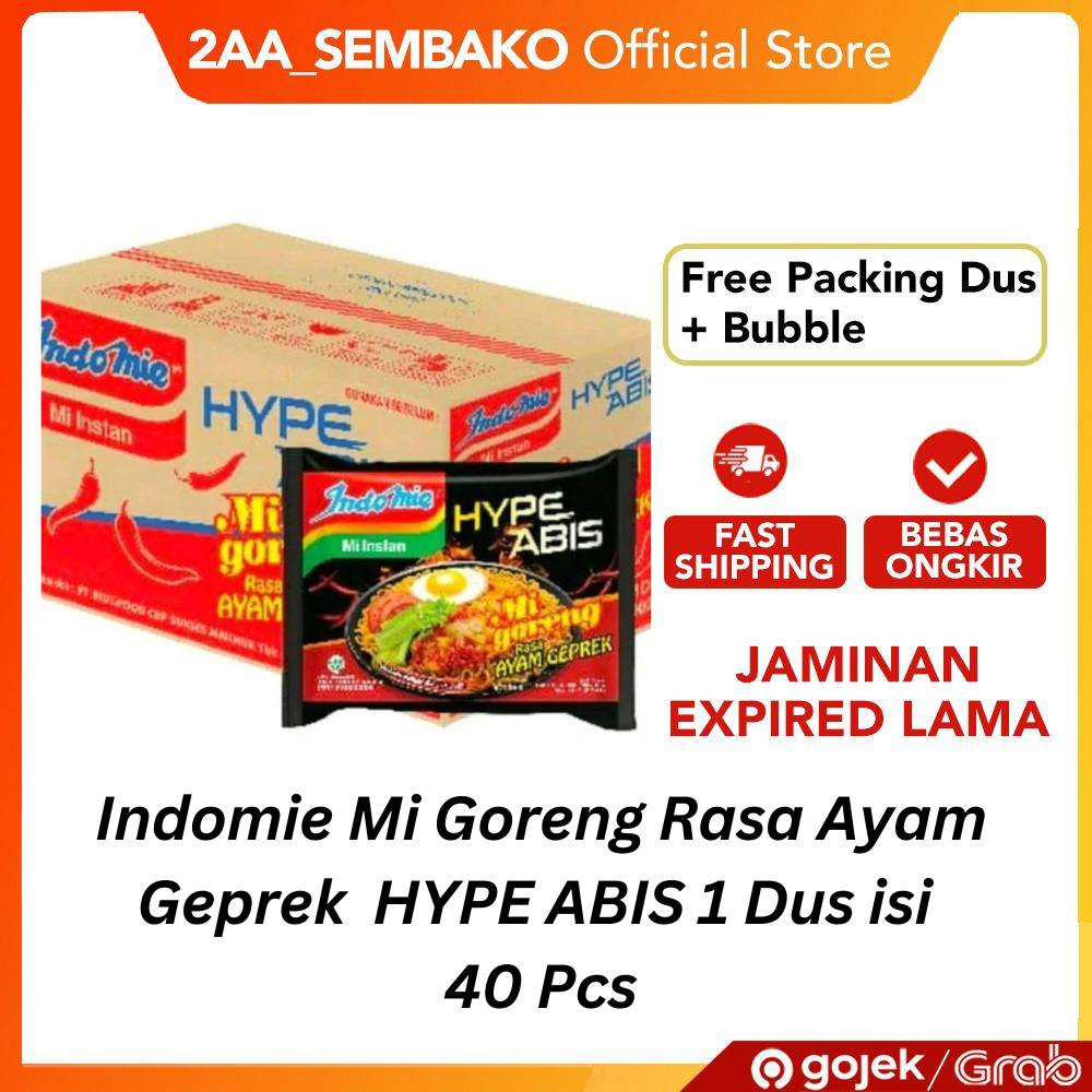 

Indomie Hype Abis Mi Goreng Rasa Ayam Geprek 1 Dus isi 40 Pcs