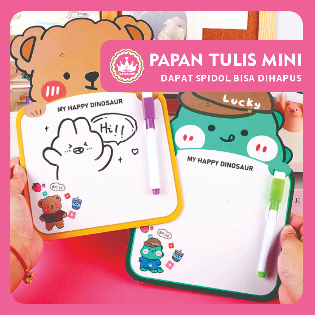 

Papan Tulis Mini Dapat Spidol Bisa Dihapus dan Gantungan Tali