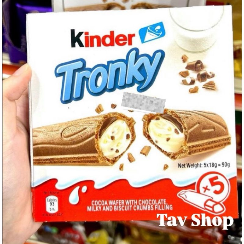 

Kinder Tronky Cocoa Wafer With Crumbs Filling 18gm x 5's (90gm) [Import]