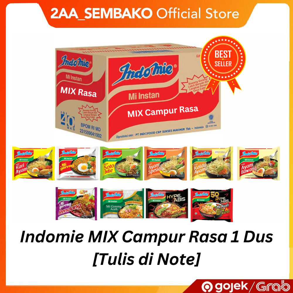 

Indomie Mix Campur Rasa 1 Dus isi 40 Pcs [Tulis di Note]