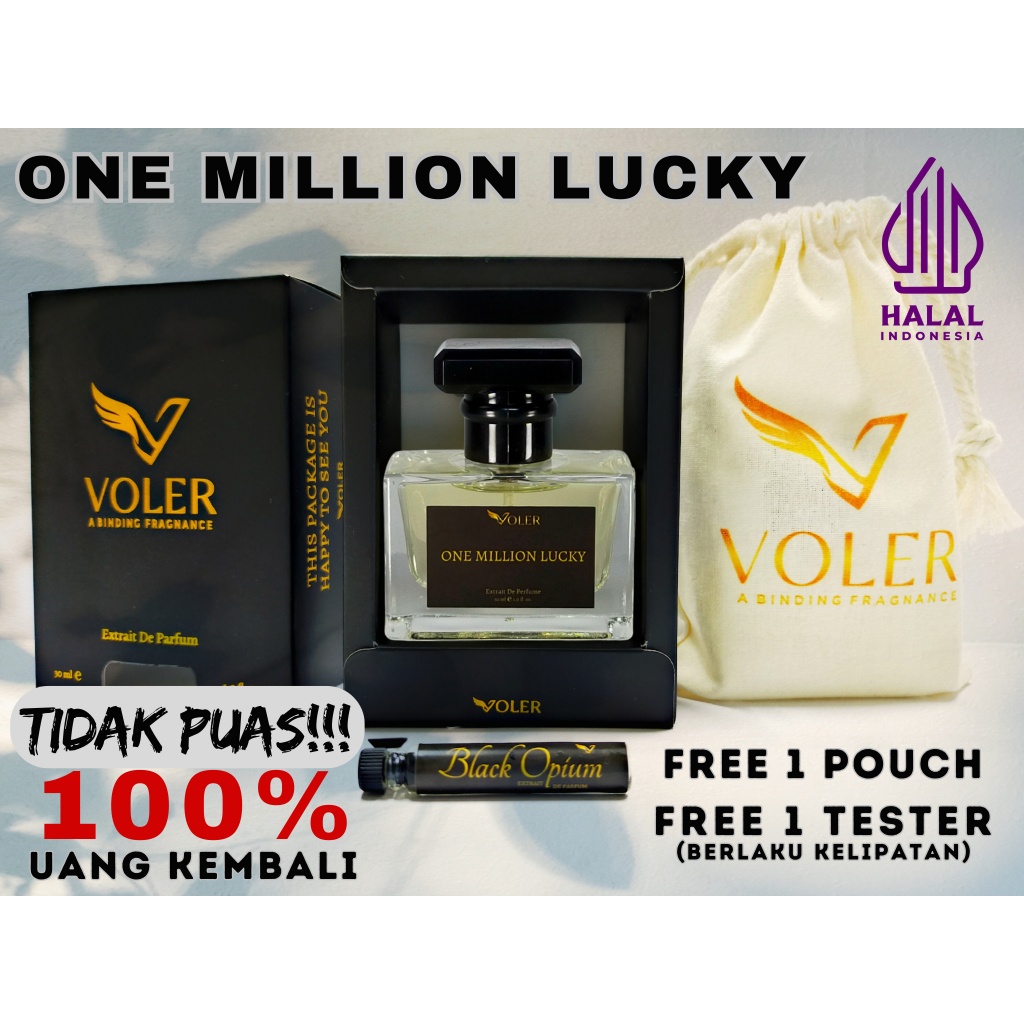 Parfum One Million Lucky Inspired by Voler Perfume 30ml Tahan Lama 24 jam Unisex Aroma Wangi Pria Wa