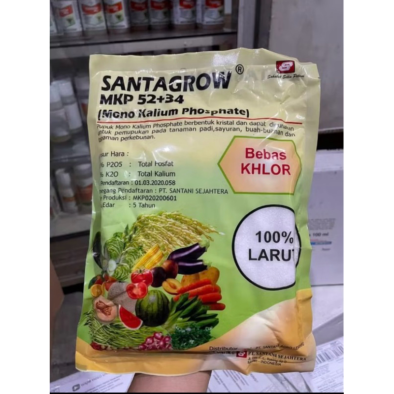 PUPUK SANTAGROW MKP 52+34 1 KG