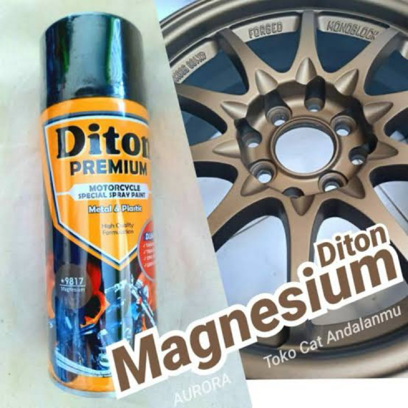 Cat Pilok diton premium 9817 MAGNESIUM 400ml Coklat maknesium velg pilox pylox