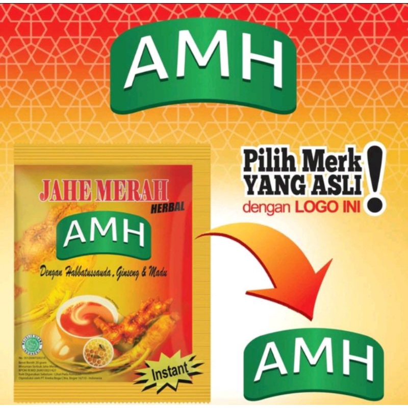 

Jahe Merah Original AMH Per 6 shacet// Jahe Merah Susu Per 6 Shacet.