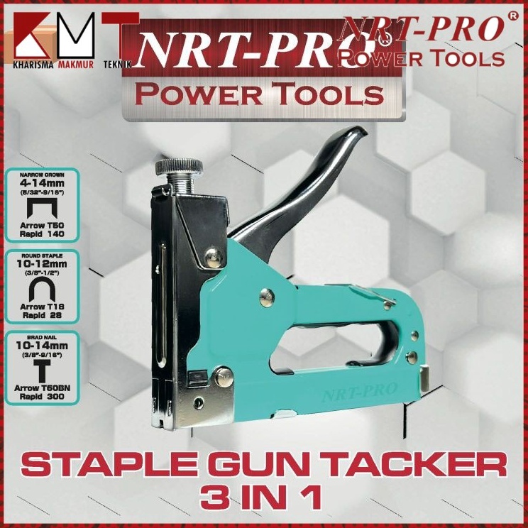 

Pasti Terkini STAPLER GUN TACKER STAPLES PAKU TEMBAK MANUAL HAND TRACKER 3 in 1 NRTPRO