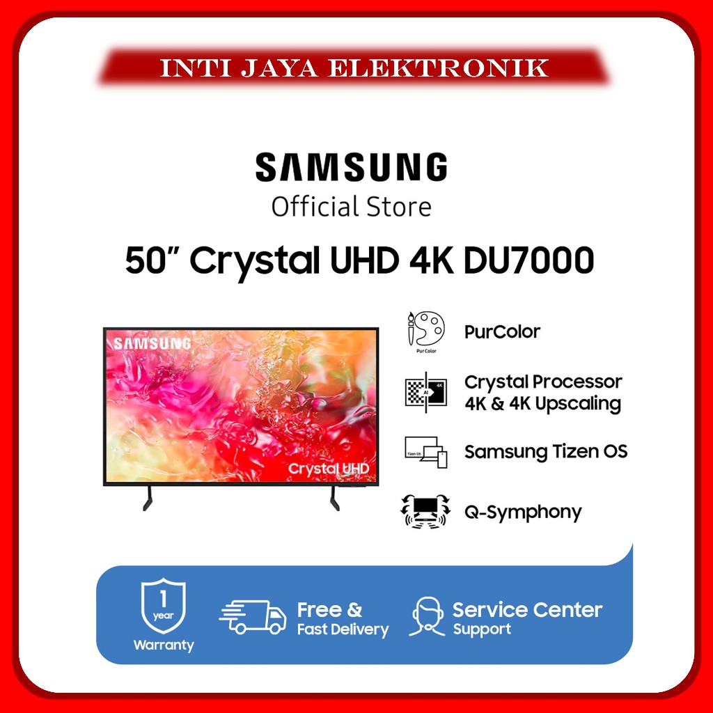 SAMSUNG SMART TV 50 INCH CRYSTAL UHD 4K DU7000 - UA50DU7000KXXD SAMSUNG 50INCH 50DU7000