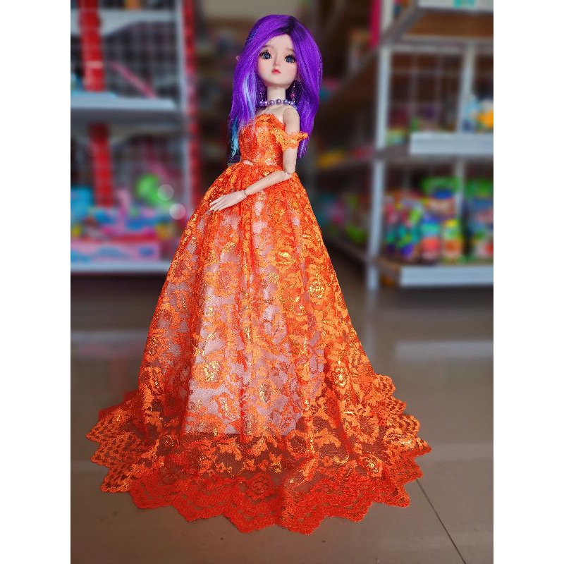 Sidna10 Gaun Weding B Baju Boneka Bjd 60cm