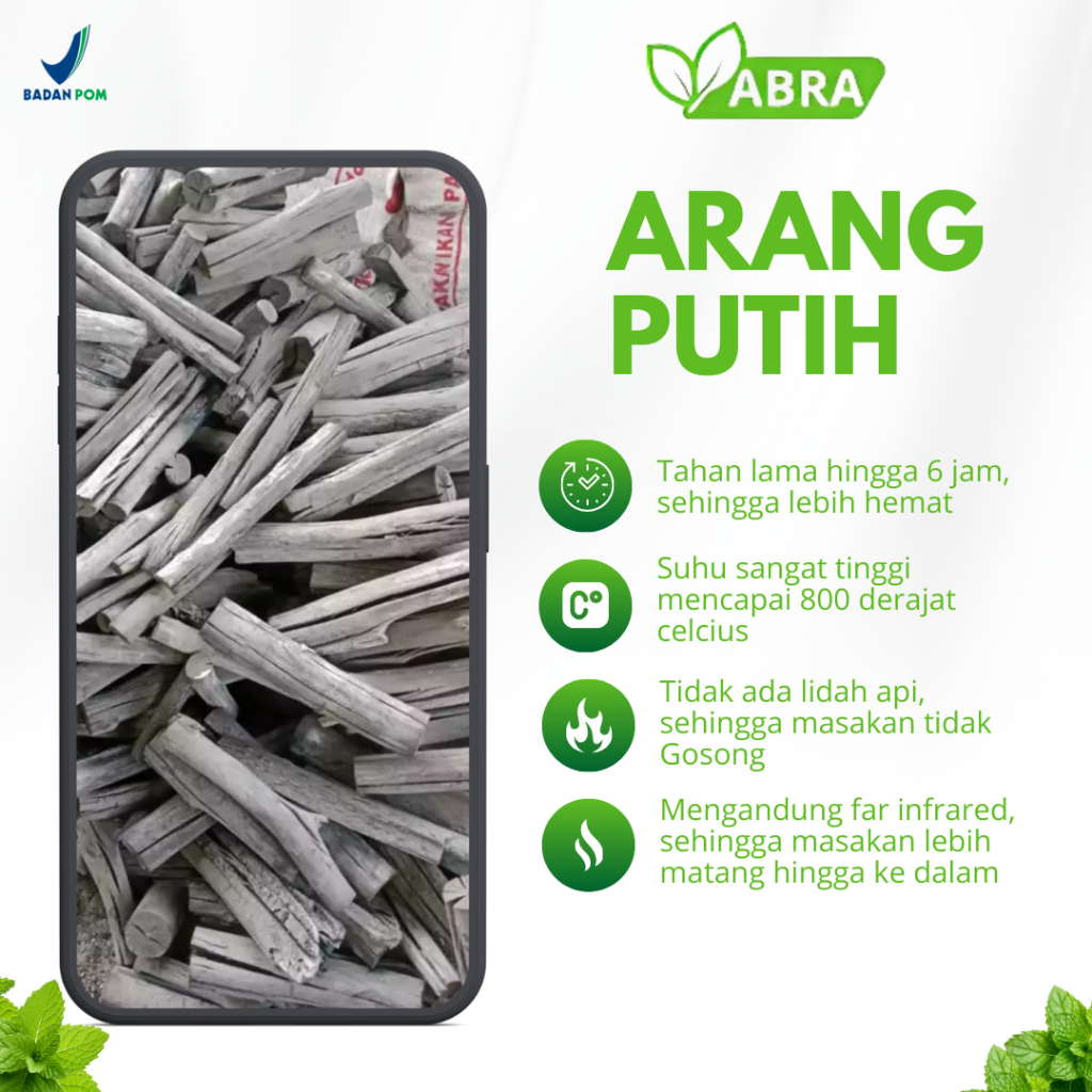 Arang Kayu Arang Putih White Charcoal Binchotan Areng Untuk Panggang Grill Jepang
