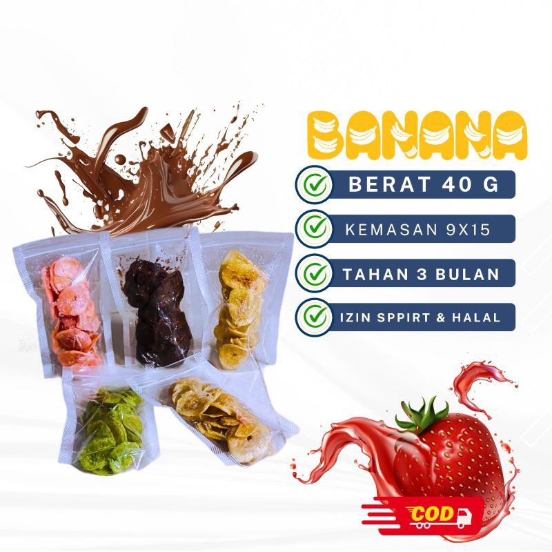 

KERIPIK PISANG COKLAT MINI 40 GRAM KRIPIK PISANG COKLAT LUMER