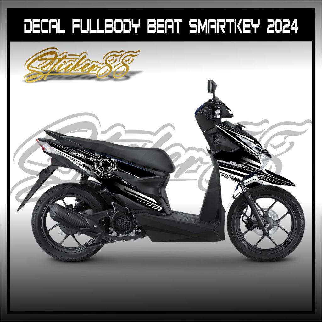 Decal Sticker Honda Beat CBS STREET Smart Key Remote Full body - Stiker Skotlet Variasi Modifikasi B