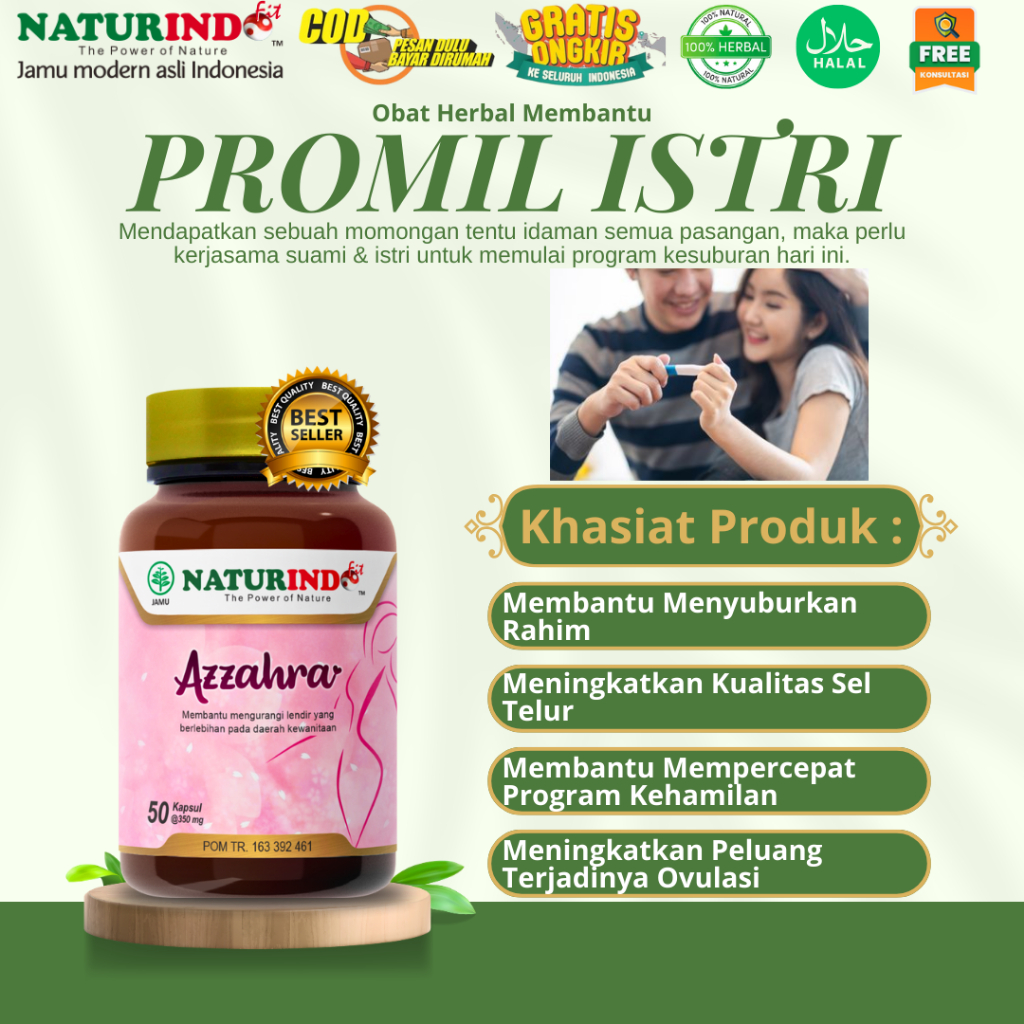 Obat Promil Istri Membantu Program Kehamilan Penyubur Kandungan Kesuburan Istri Azzahra Naturindo