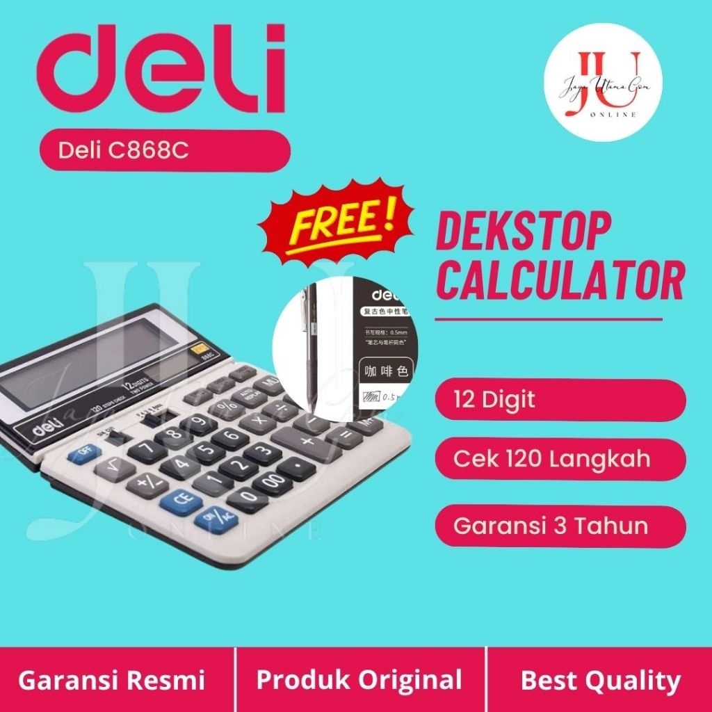 

CALCULATOR DELI C-868C 120 STEP CHECK KALKULATOR C 868C