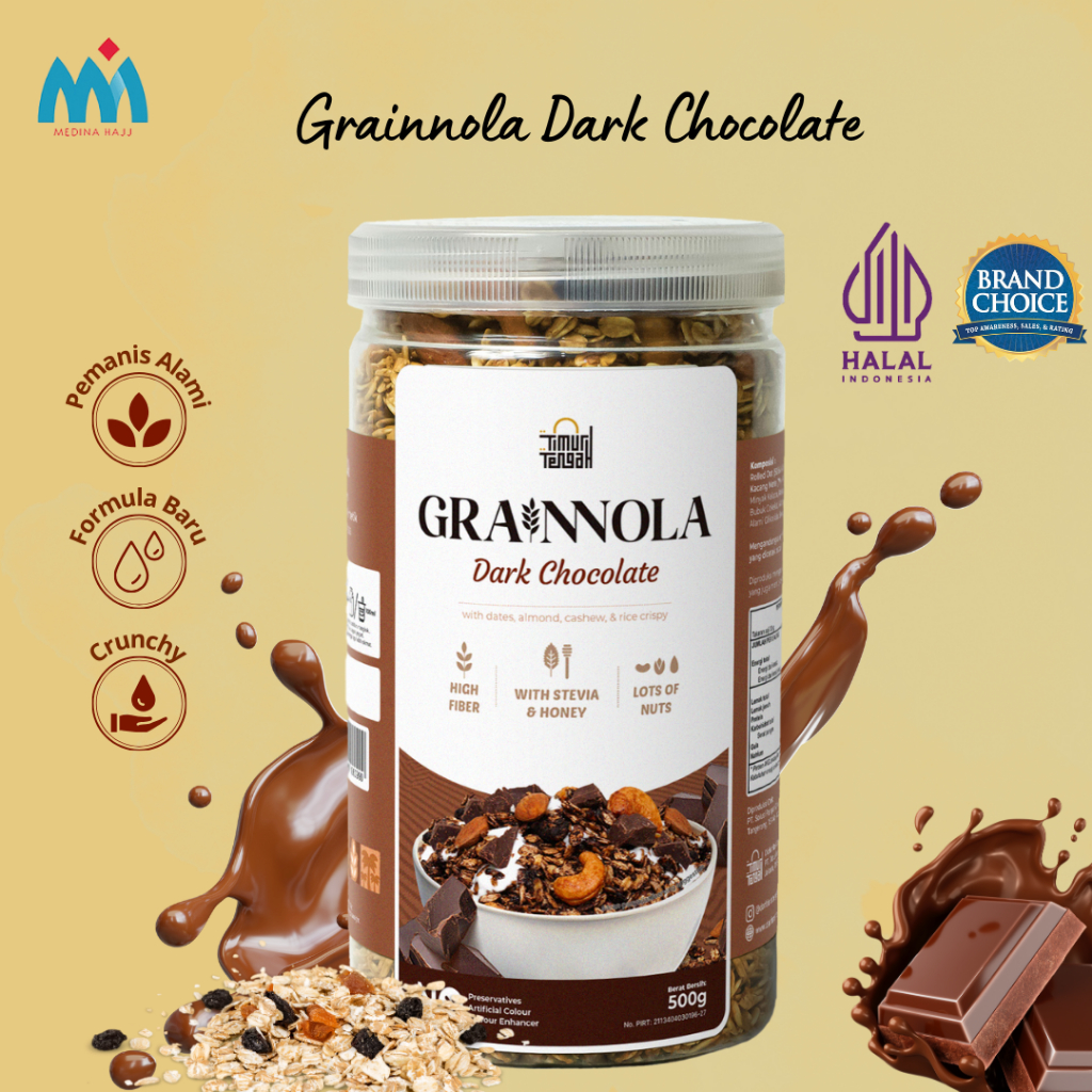 

Granola Grainnola TIMUR TENGAH Combo Dark Chocolate - Sereal Sarapan Sehat