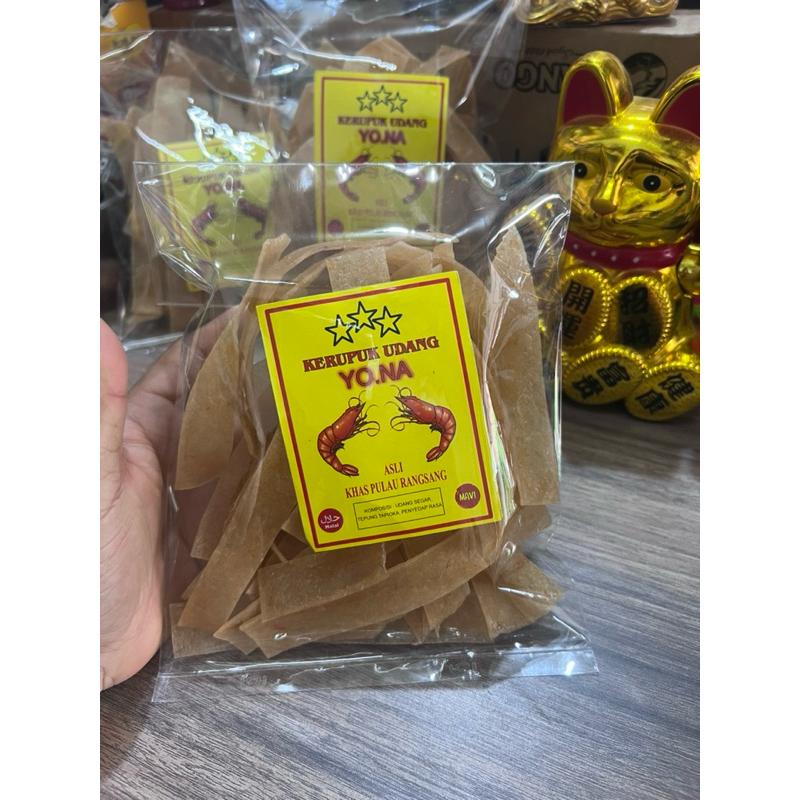 

KERUPUK UDANG PANJANG ASLI 150gr // He Ciam // PULAU RANGSANG // 99% MURNI