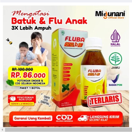 

Fluba Anaba Madu Herbal Melegakan Tenggorokan - 130 ml (PAKET 2 Botol )